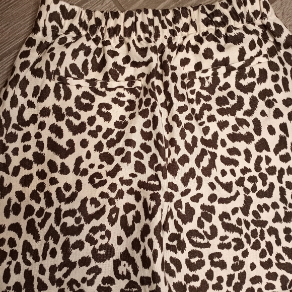 J Crew Leopard Print Linen Straight Leg Pants - Picture 5 of 9